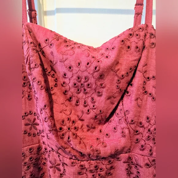 Von Maur Size L Chic Dusty Pink Embroidered Dress, NWT - Picture 4 of 6